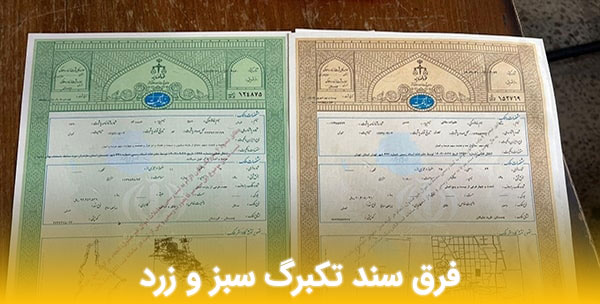 فرق سند سبز و زرد